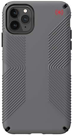 Speck Products Presidio2 Grip Case, Compatible with iPhone 11 PRO Max, Graphite Grey/Cathedral Grey/Black/Blood Red