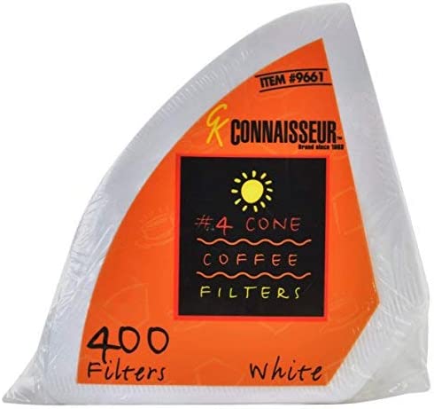 Rockline Industries 4 Cone White Coffee Filters Connaisseur, 4