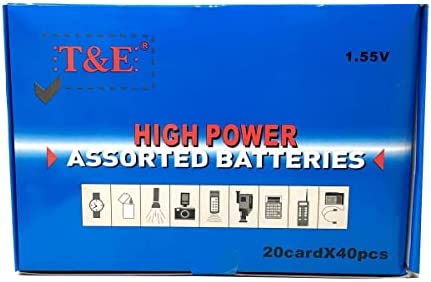 40 Piece Powercell Assorted Batteries for Watches Games Calculators Radios Cameras Remote Controls Childrens Toys Alarms
