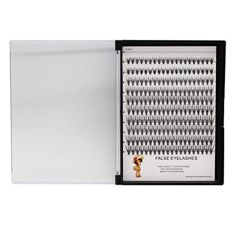 Bodermincer Large Tray 20D Cluster 0.07C,10 Lines,8-10-12-14mm Mixed,9-11-13-15mm Mixed, 10-12-14-16mm Mixed,Natural Long Individual Flare Lashes Cluster False Eyelashes (8-10-12-14mm Mixed)