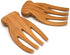 Lipper International Bamboo Wood Salad Hands With Knob Handles, 4" x 7.25" x 1.25", One Pair