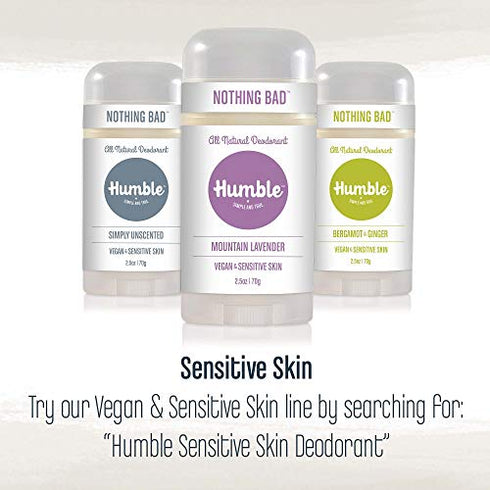 Humble All Natural Deodorant, Aluminum and Paraben Free, Cruelty Free Men's and Women's Deodorant, Palo Santo and Frankincense, Pack of 1