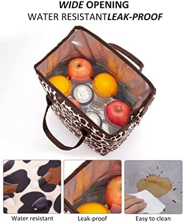 JOYHILL Thermal Lunch Bag Women, Insulated Lunch Box, Adult Reusable Lunch Tote Bag, Water Resistant Leakproof Cooler Lunch Box for School, Work, Picnic and Travel, Daisy