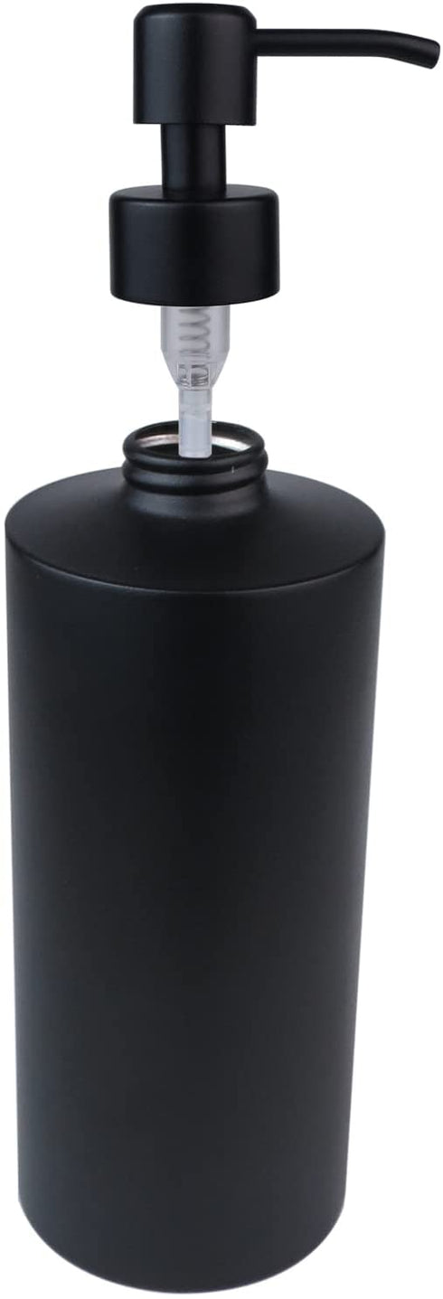 Soap Dispenser, Matte Black Stainless Steel Hand Soap Dispenser, Anti-Rust and Leak Metal Pump Hand Lotion Dispenser for Kitchen, Bathroom and Bedroom (18 Ounce / 550ML)