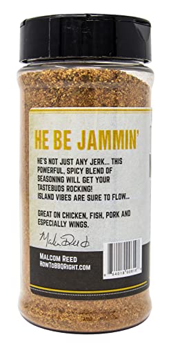 Malcom's Seasoning Jammin' Jerk | Spicy Blend of Island Seasing for BBQ, Grill and Everyday meals | Great on Chicken, Fish, Pork, and Wings | 16 Ounce by Volume (11.5oz by Net Weight)