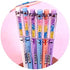 ZIJING 15pcs Cartoon School Kids Kawaii Korean Mechanical Pencil with Lead Refill Jelly Eraser set