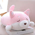 Shiba Inu Dog Plush Pillow, Cute Soft Corgi Stuffed Animals Doll Toys Gifts for Valentine, Christmas, Birthday, Bed, Sofa Chair (Pink Smiling Eye, 21.3in)