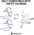 2Packs Replacement CPAP Headgear for Airfit F20 with Clips, 2Packs Replacement Headgear Compatible with AirFit F20(Standard),Flexible Headgear Elasticity, Great-Value Supplies by Medihealer.