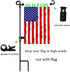 Garden Flag Stand-Holder-Pole with Garden Flag Stopper and Anti-Wind Clip for House Flags,Decorative Flags,Yard Flags,Seasonal Flags
