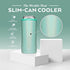 BrüMate Hopsulator Slim Can Cooler Insulated for 12oz Slim Cans | Skinny Can Coozie Insulated Stainless Steel Drink Holder for Hard Seltzer, Beer, Soda, and Energy Drinks (Glitter Aqua)