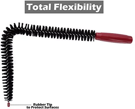 Vanitek Dryer Vent Cleaner Lint Brush, Long Flexible Refrigerator Coil Cleaning Brush, 26 Inch,Black,Large (Pack of 1),1295