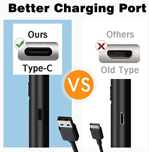 Candle Lighters,2 Pack Electric Candle Rechargeable USB Long Plasma Arc Fireplace Grill Bulk Electronic Utility Lighter Type C Windproof Flameless for Candles Camping Kitchen USBOTO(Black & Silver)