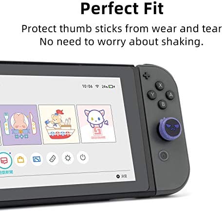 GeekShare 4PCS Cute Ghost Halloween Thumb Grip Caps,Soft Silicone Joystick Cover Compatible with Nintendo Switch / OLED / Switch Lite