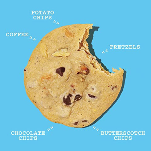 MILK BAR Chocolate Chip Cookie with Potato Chips, Pretzels, Coffee, Oats, and Butterscotch, Soft Baked, 4 individually wrapped packs of two cookies each