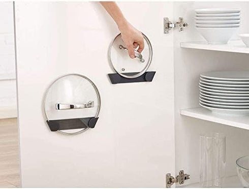 Joseph Joseph - 85149 Joseph Joseph CupboardStore Cabinet Door Pan Lid Organizer, Gray, 4 count (pack of 1)