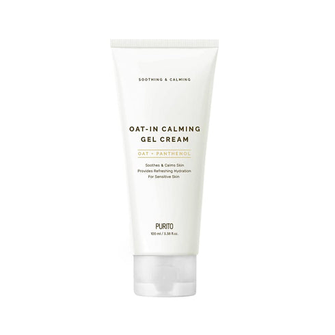 PURITO Oat-in Calming Gel Cream 100 ml / 3.38 fl. oz. vegan, facial cream, moisture cream for face, natural ingredients