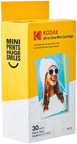 KODAK Mini 2 Photo Printer Cartridge MC All-in-One Paper and Color Ink Cartridge Refill - Compatible with Mini Shot Camera, Mini 2 Printer (Not Original Mini) 30 Pack