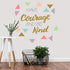 Paper Riot Co. Inspirational Wall Stickers "Have Courage and Be Kind" Positive Motivational Removable Adhesive Decals for Classroom Kids Room Nursery Bedroom Home Decor