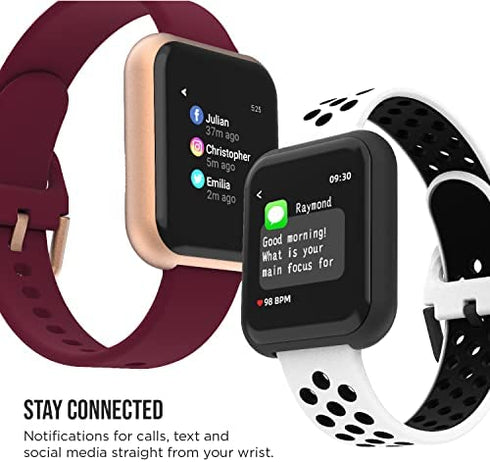 iTouch SmartWatches for Men Women with Heart Rate Tracker, Step Counter, Notifications, Sleep Monitor