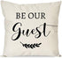 PANDICORN Set of 2 Farmhouse Throw Pillows Covers 18x18 with Quotes Stay Awhile Be Our Guest for Home Décor Living Room Outdoor Porch