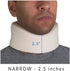 OTC Cervical Collar, Soft Contour Foam, Neck Support Brace, White Narrow 2.5" Depth, Large