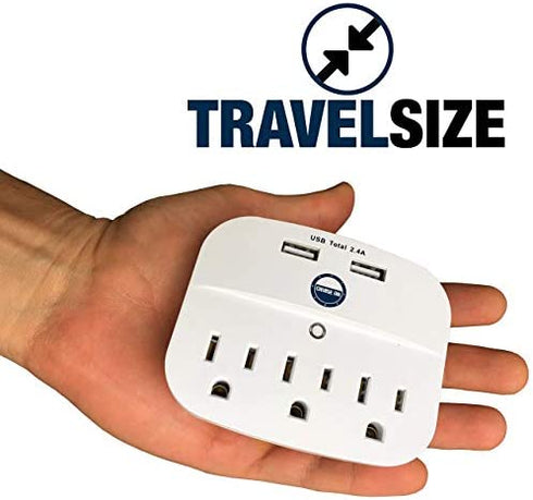 Cruise Power Strip No Surge Protector with USB Outlets - Ship Approved (Non Surge Protection) Cruise Essentials