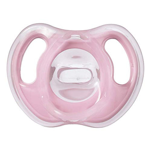 Tommee Tippee Ultra-Light Silicone Pacifier, Symmetrical One-Piece Design, BPA-Free Silicone Binkies, 0-6m, 4-Count