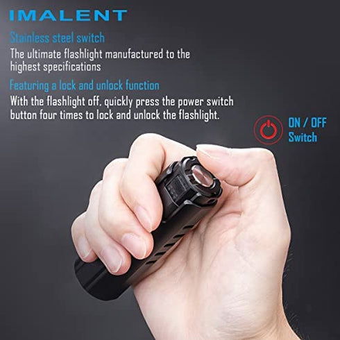IMALENT LD70 EDC Flashlight Led Rechargeable Flashlight, Powerful 4000 Lumens with CREE XHP70.2 LED, Super Bright Torch for Camping and Hiking