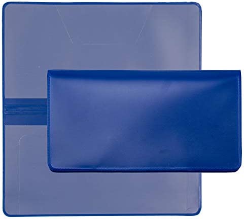 Royal Blue Vinyl Checkbook Cover, Top Tear Personal Vinyl Checkbook Cover