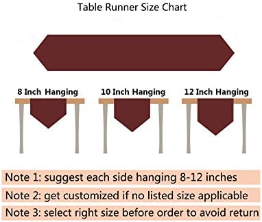 Simhomsen Small Short Christmas Holiday Poinsettia Doliy Table Runners Dresser Scarves 13 × 36 Inch