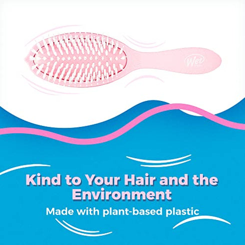 Wet Brush Go Green Watermelon Oil Infused Detangling Hair Brush - Pain-Free Ultra-Soft Detangler Bristles Glide Through Tangles with Ease - Protects Against Split Ends