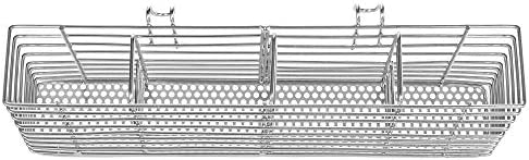 Slideep Stainless Steel Cutlery Utensil Holder Silverware Organizer Rack with Hooks Removable Drying Rack Silverware Holder Utensil Cutlery Basket Kitchen Dish Drainer Dish Drying Rack