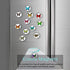 COSOW 12Pcs Glass Strong Magnetic Refrigerator Magnet Fridge Sticker - Butterfly Round Glass Fridge Decoration, Office Whiteboard Magnet, Cabinet Magnet, Dishwasher Magnet, Cabinet Cute Locker Magnet