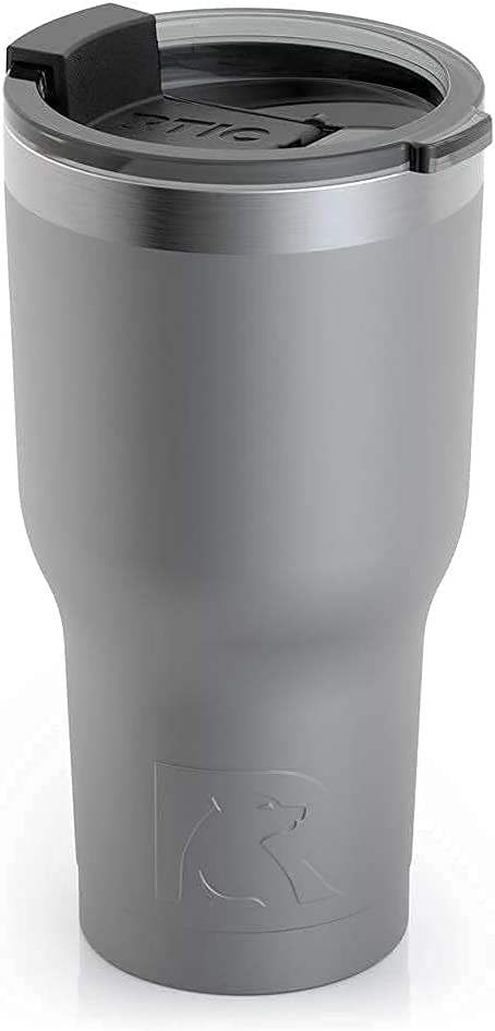 RTIC Tumbler with Splash Proof Lid, 20 oz, Graphite, Insulated Travel Stainless Steel Coffee Mug, Sweat Proof, Keeps Hot & Cold Longer