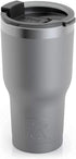 RTIC Tumbler with Splash Proof Lid, 20 oz, Graphite, Insulated Travel Stainless Steel Coffee Mug, Sweat Proof, Keeps Hot & Cold Longer