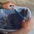 Garbage Trash Can Rubber Bands Blue Large Size 17" Inch Rubberbands Kitchen Compactor Tote Bin 55-65 Gallon 95 96-100 Gal Toter Oversize Big bag liner holder, 55 Drums Litter Pails Buckets (10-PACK)