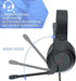 Anivia MH601 Headphones with Microphone LED Wired Headset with Active Noise Canceling Microphone, 3.5mm Audio Jack Stereo Headphone - Red (Game/Work/School)