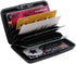ELFISH RFID Blocking Credit Card Protector Aluminum ID Case Hard Shell Business Card Holders Metal Wallet for Men or Women (Black)