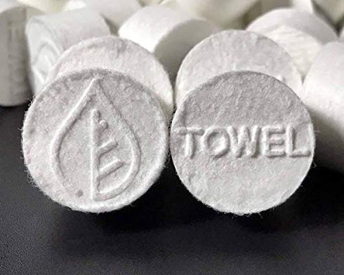 Portawipes Coin Tissues | 100 Pack with 2 Carrying Cases | Toilet Paper Tablets | Compressed Towels | Expandable Wipes | Soft & Odor Free