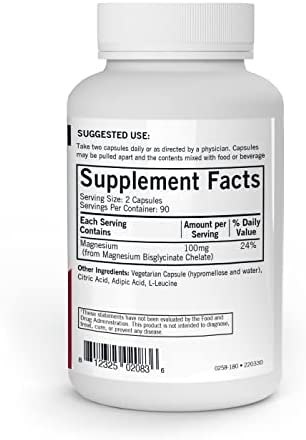 Kirkman - Magnesium Glycinate Buffered Chelate - 180 Capsules - Relaxes Nerves & Muscles - Promotes Restful Sleep - Hypoallergenic