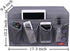 Zafit 6 Pockets Bedside Storage Organizer, Table Cabinet Storage Organizer Bedside Organizer Caddy for Remotes Phone Glasses (6 Pockets-Grey)