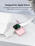 LVFAN 4000mAh Portable Charger for Apple Watch Series 8 7 6 5 4 3 2 1, iWatch Charger Power Bank Wireless Magnetic Battery Pack Travel Keychain Accessories Charger for Apple Watch SE Ultra, Pink