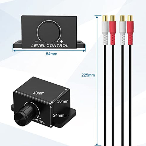 CHELINK Universal Car RCA Remote Amplifier Level Controller RCA Bass Knob Sub Amp Volume Control Cable