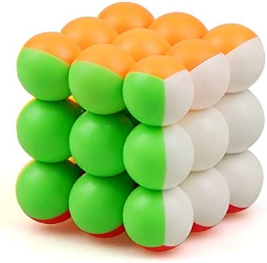 CuberSpeed YJ 3x3 Ball Cube Bead 3x3x3 Stickerless Magic Cube Puzzle