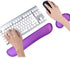 Poualss Memory Foam Set Keyboard and Mouse Wrist Pad Rest,Cushion Support for Office,Gaming,Computer,Laptop and Mac,Pain Relief& Easy Typing (Purple)