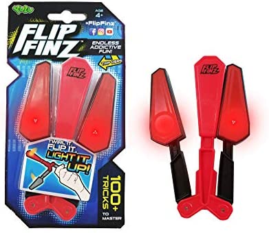 Hot 2018 Flip Finz Yulu Relaxing Toy - Spin It, Twirl It, Light It Up - Children's interactive toys (Random Colors: Blue, Green, Red)