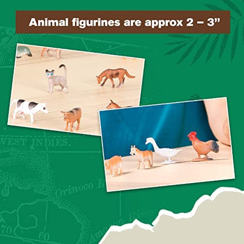 Terra by Battat Assorted Farm Animals Toys – Educational Toys for 3+ Year Old Kids - Collectible Farm Animal Figurines (60 Pieces)