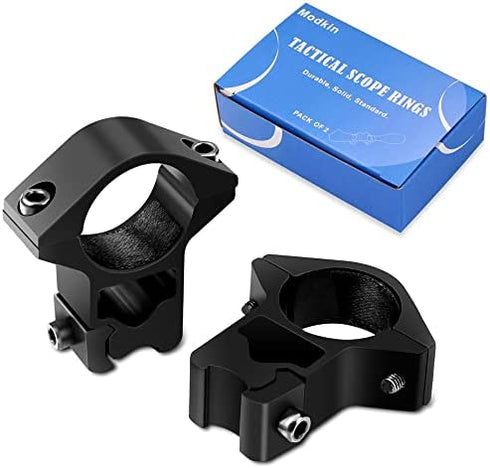 Modkin 11mm Dovetail Scope Mounts for 1'' Scope Tube High Profile for Airguns or Premium .22 Rifles (Set of 2)