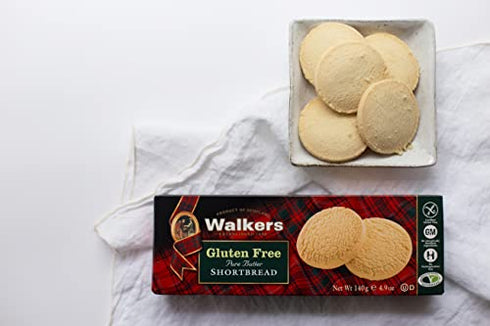 Walker's Shortbread Gluten Free Rounds, Pure Butter Shortbread Cookies, 4.9 Oz Box