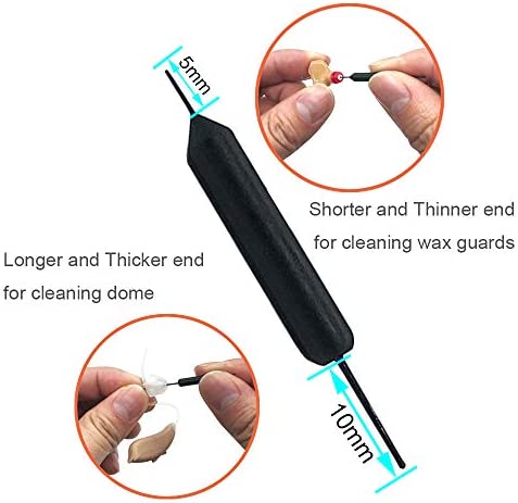 Hearing aid wax guards filters Cerumen stop Wax traps for Phonak, Unitron, Widex hearing aids cleaner with cleaning brush kit tools and carry case – 3Packs/24 Filters